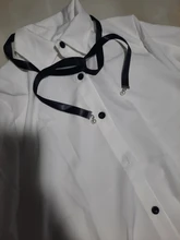 Nuevo Arco lindo viento de la Universidad camiseta mujer manga blusa de las mujeres uniforme Harajuku camisa de encaje blanco blusas Mujer Tops