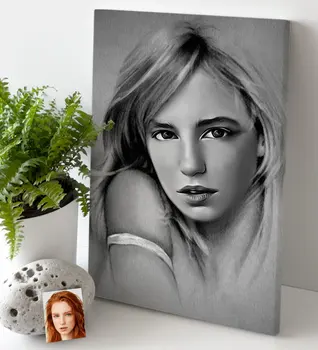 

Personalized Women 'S Artistic Portrait Design Canvas Table 30x50cm-4