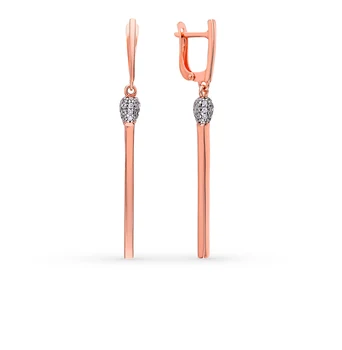 

Silver earrings with cubic zirconia sunlight sample 925
