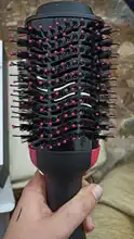 Secador de pelo 2 en 1 de un paso, voluminizador, cepillo de aire caliente, Alisador, rizador, cepillo para usar con secador de cabello