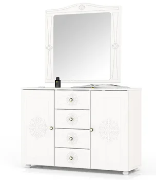 

Chest of drawers with mirror Onega K-17 color White