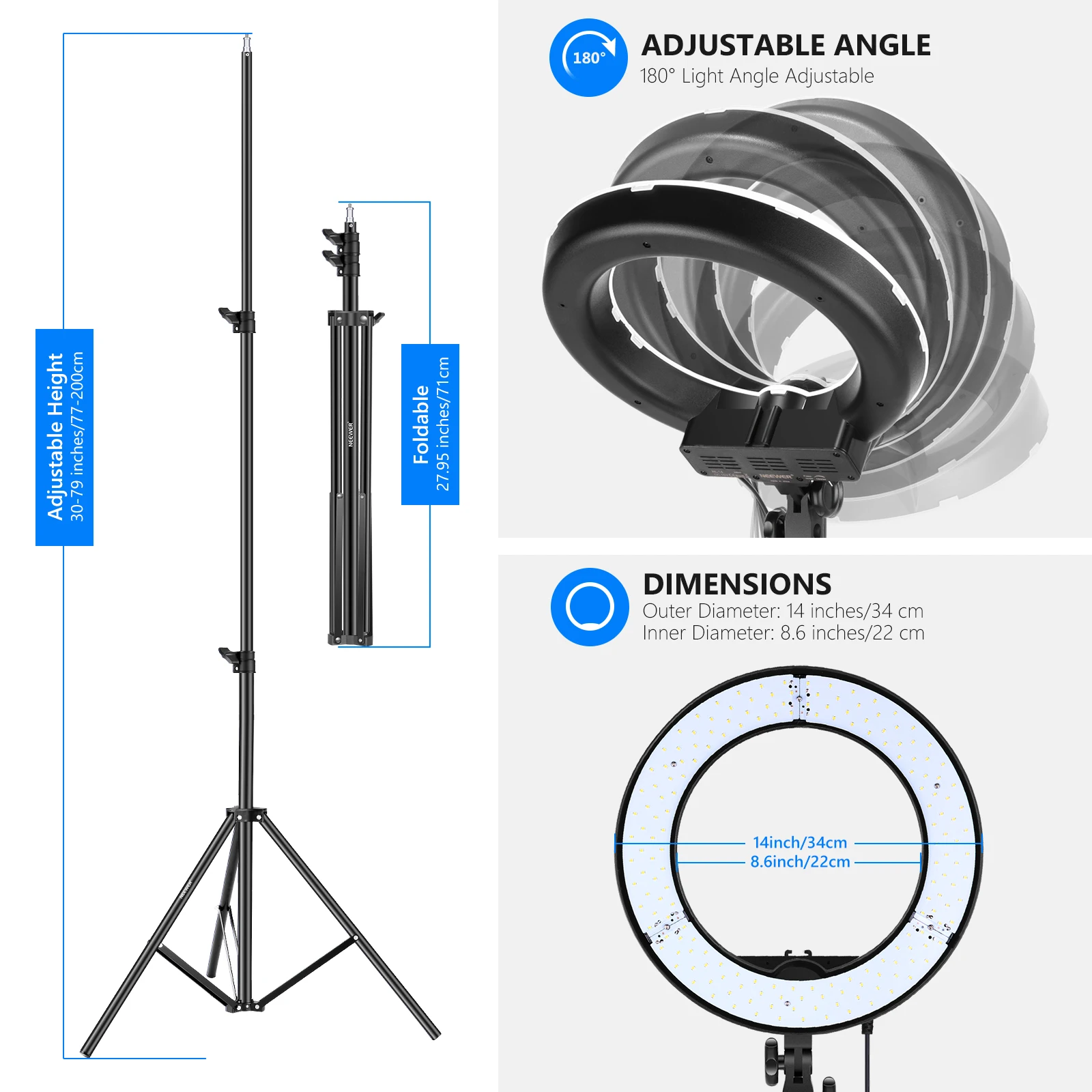 NEEWER RL-14 14 Inches LED Ring Light Kit - NEEWER – NEEWER.de