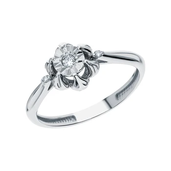 

Gold ring with diamonds sunlight sample 585