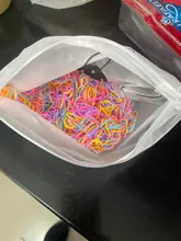 1000 Uds al azar elástico para el pelo de colores mezclados pequeño círculo para chicas Natural elástico fuerte bandas de goma para el cabello