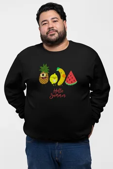 

Angemiel Wear Hello Summer Tropical Black Men 'S Sweatshirt