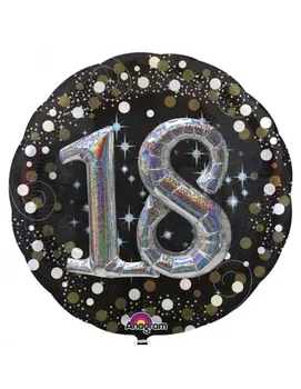 

Balloon Sparkling Birthday 18 Form 91cm