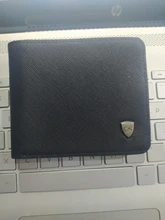 Cartera de cuero con patrón cruzado para Hombre, cartera masculina con diseño cruzado de Color sólido, Billetera de cuero con múltiples tarjetas de posición, a la moda