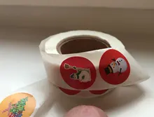 Stickers Box-Labels-Decorations Candy-Bag Merry-Christmas New-Year Elk 500pcs