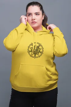 

Angemiel Wear Universitas Jogjakarta Yellow Women 'S Hooded Sweatshirt