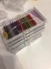 LIFMINRY-extensiones de pestañas suaves de visón, 8 colores, arco iris de color, 16 líneas Premium