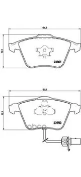 

Brake disc pads front. Audi A4 (8e2 B6) 11/00-12/05 / Audi A4 (8ec B7) 11/04-06/08 / A Brembo art. p85097