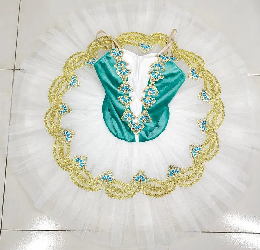 

Балетная пачка для девочек, зеленое, белое платье-балетка для девочки, Сказочная кукла, балетные костюмы, Спящая Красивая пачка