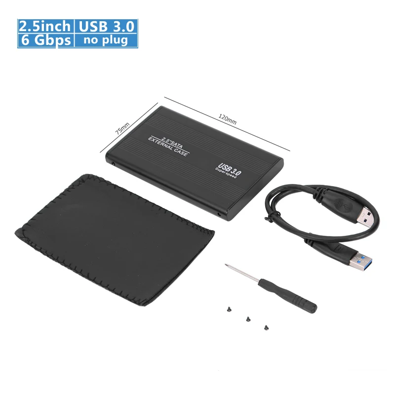 2,5/3,5 дюймов USB 3,0 на SATA порт SSD жесткий диск корпус 480 Мбит/с USB 2,0 HDD корпус внешний твердотельный жесткий диск коробка - Цвет: 2.5 inch USB 3.0