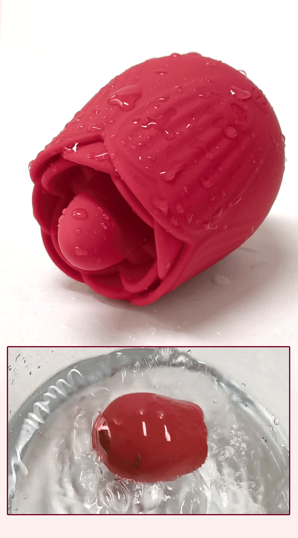 Tanie Potężny Rose wibrator zabawka kobieta stymulator łechtaczki język Oral Licking Masturbator dobry sklep