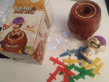 Divertido juego de la suerte para niños, broma, juego barril de pirata, NTDIZ1040, novedad
