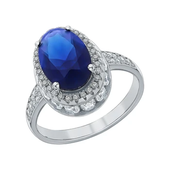 

Silver ring with zirconium, sieve and cubic zirconium sunlight