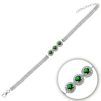 

KUTAYDAN 925 Sterling Silver Zircon Stone Bracelet