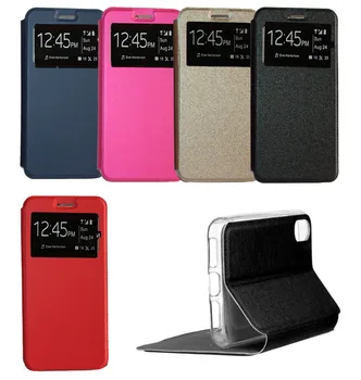 

Stand case for iPhone XS Max Book soporte with window window colores Blue, Red, Pink, Black, Gold Tone