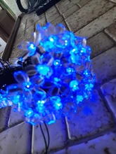 Garlands-Light Peach-Flower Led-String Christmas-Decor Solar-Lamp Garden Outdoor 5m 6V
