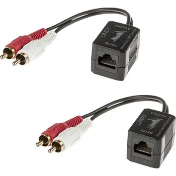 

Kit audio Extender stereo LINDY Cat.5-6 - 100m - 2x RCA