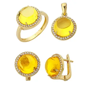 

Round Yellow Stone Gold Suit 01-550-TTR008