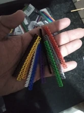 100/150pcs/lot Cable Markers Colourful C-Type Marker Number Tag Label For 2-3mm Wire