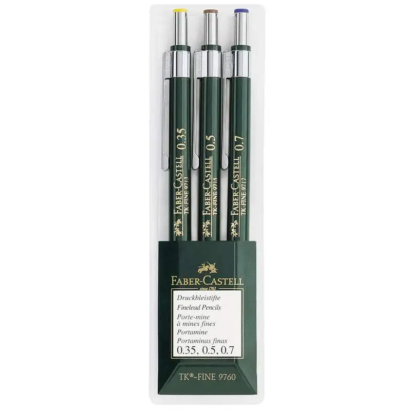 A set of mechanical pencils Faber-Castell &quotTK-fine 97" HB 0 35/0 5/0 7mm Plast. Up. Euro suspension (art. 290334) | Канцтовары