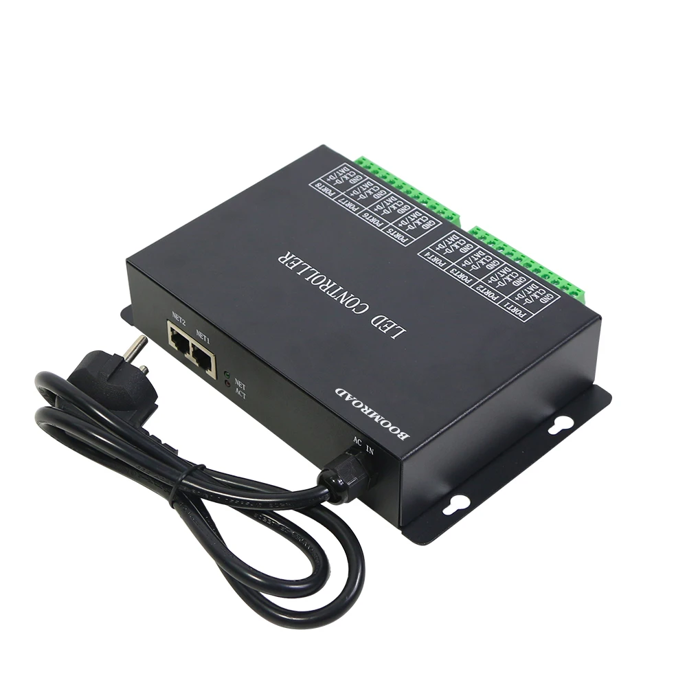 US $100.04 H801RC 8 Ports Salve LED Pixel Controller Computer Network LED Controller RJ45 Port Programmable DMX MasterSlave Controller