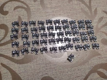 50 piezas encantos Bowknot Bow 11x10mm antiguo bronce plata Color colgantes DIY collar hacer hallazgos joyería tibetana hecha a mano