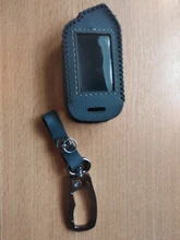 Funda de cuero para llaves de 2 vías, nuevo estilo, sistema de alarma para coche, de seguridad en dos sentidos, versión rusa