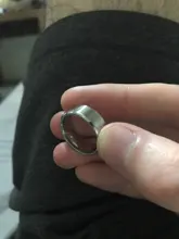 Loredana-anillos de acero inoxidable para hombre, 8MM, negro y oro blanco, tres colores, color sólido, mate, doble bisel, a medida