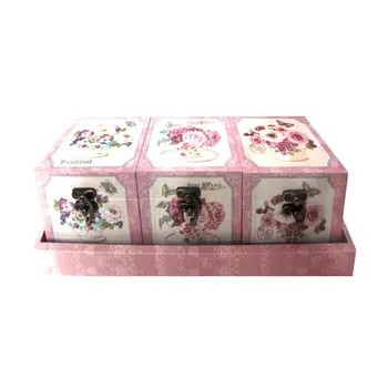 

Set of decorative boxes 'Summer book', 3-in-1 (3x12*12*10, base-39*14*3)