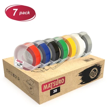 

Original Matsuro | Compatible replacement Tapes for DYMO 3D S0847730 S0898130 3D embossed plastic labels (9mm x 3 m)