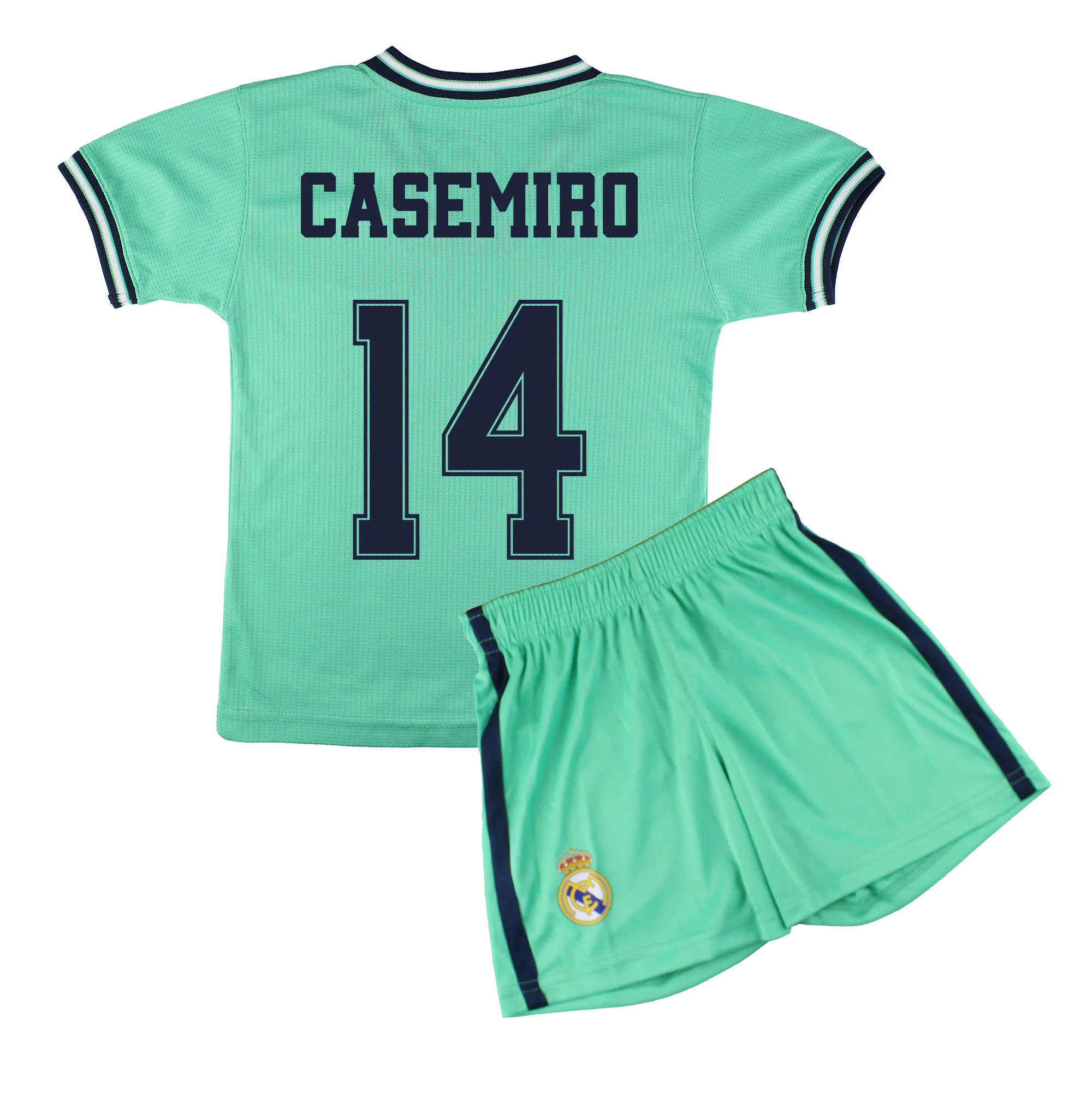 14 Casemiro Комплект Camiseta y Pantalón Infantil Tercera Equipación-Реал Мадрид-Реплика Autorizada-Jugadores - Цвет: 14 Casemiro