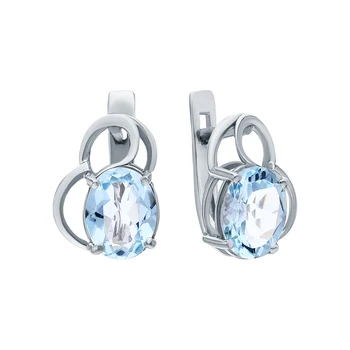 

Silver earrings with cubic zirconia sunlight sample 925