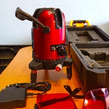 DEKO-Nivel láser serie LL5, herramienta de nivelación de 5 líneas, 6 puntos, luz roja y verde, nivelado automático, Horizontal y Vertical, ajuste de 360 grados, mayor visibilidad