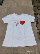 Ropa a juego para madre e hija, Camiseta con estampado divertido de amor rojo para madres y tops para hijas