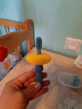 Cepillos dentales de entrenamiento de silicona para bebé, conjunto de cepillo de dientes de cabeza suave reemplazable seguro para niños pequeños