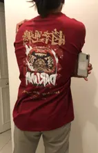 Camisas de manga corta para hombres, camisetas de estilo Hip Hop en algodón, con estampado de la suerte chino, ropa de calle masculina de verano, 2020