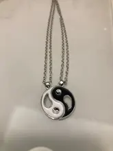 2 unids/set mejores amigos par collares Yin Yang encanto colgante, collar de la joyería para los amantes de las Hermanas de San Valentín regalo FSPXL316