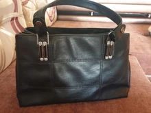 KMFFLY-Bolso de hombro de cuero para mujer, bandolera de gran capacidad, informal, negro/rojo