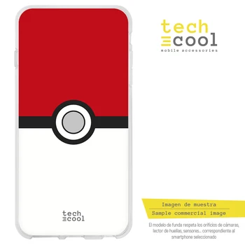 

FunnyTech®Stand case for BQ Aquaris Silicone C/Vsmart Joy 1 L Pokemon Pokeball vers.1