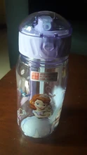 450ml de dibujos animados de Disney Mickey mouse, niños de plástico de taza paja los estudiantes agua potable chico botella a prueba de fugas nuevo
