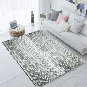 

Else Gray Black Morrocan Boho Ethnic 3d Print Non Slip Microfiber Living Room Modern Carpet Washable Area Rug Mat