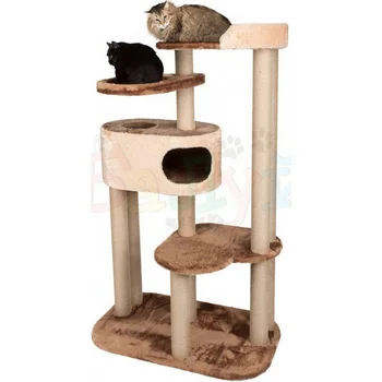 

High game complex for cats with когтеточками, hammock, house and cushions balu-04 Jute