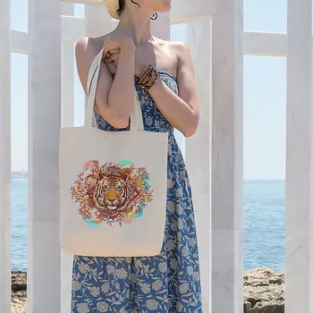 

Angemiel Bag Blue Red Color Burst Fonds Tiger Cloth Bag