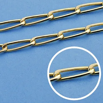 

18k gold chain hollow bilbao 50 cm. 4mm. 8.25 grs. [9573]