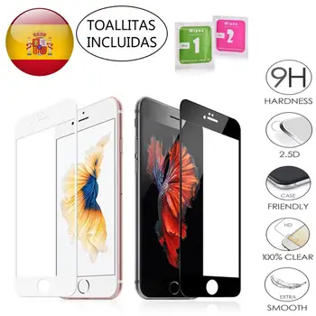

PROTECTOR COMPLETO PANTALLA DE CRISTAL TEMPLADO PARA IPHONE 6 6S en Negro o Blanco