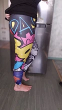 Jeggings de moda de otoño para mujer, mallas divertidas con estampado Digital de dibujos animados, Hip cómic, de realce, cintura alta, Fitness