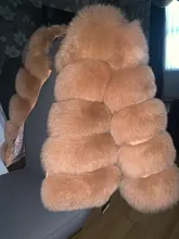 De invierno de la moda de cuero cálida capa natural abrigo de piel de zorro chaqueta de piel auténtica de zorro de invierno grueso abrigo cálido